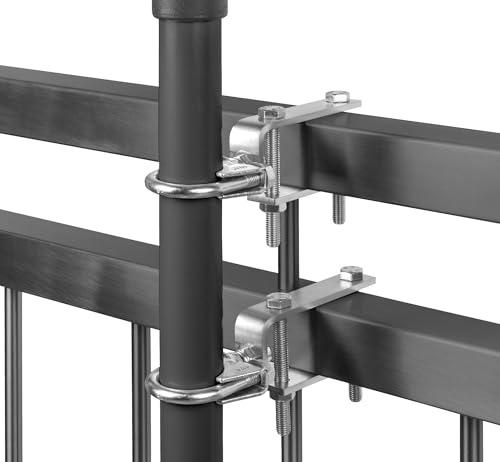 STORM-PROOF Sonnenschirmhalter Balkongeländer Charlie 2er Set aus Metall für eckige Geländer von STORM-PROOF