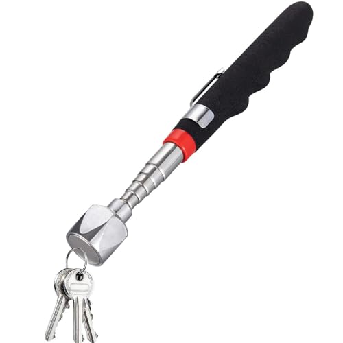 Eleskopmagnet, Magnet Teleskopstab Magnetstab Teleskop Magnetheber Ausziehbar Magnet-Heber Telescopic Magnetic Pick-Up Tool,Maximale Länge 80cm,bis zu 7,2kg (16lb) von STOUCLA