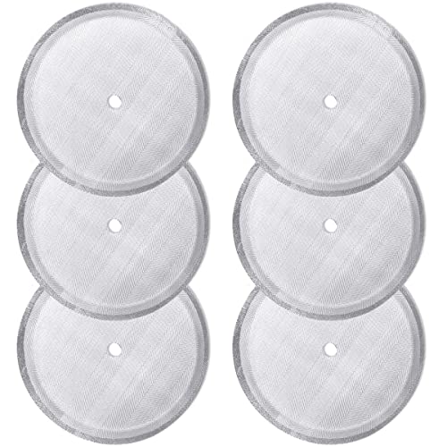 Ersatzfiltersieb,Wiederverwendbare Edelstahlgewebe-Filter für Universal 1000 ml /34oz /8 Tassen French Press Kaffeemaschinen,6 Stück von STOUCLA