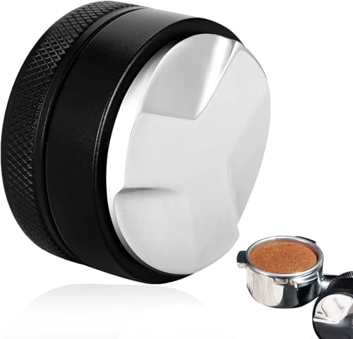 STOUCLA Kaffeeverteiler 304 Edelstahl Nivellierer Gemahlener Kaffee Nivellierwerkzeug,53 Millimeter,Schwarz von STOUCLA