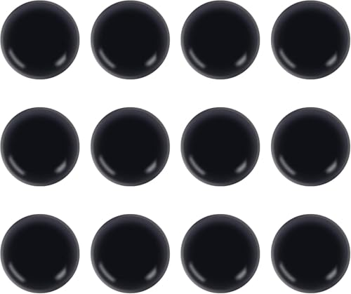 12 Stück Möbelerhöhung,Möbelgleiter für schwere Möbel,Stuhlgleiter für Teppich Teflongleiter selbstklebend,Möbelgleiter Teflon Kunststoff Stühle,Stuhlgleiter für Fliesen Teppichgleiter(Schwarz) von STOUUMOW