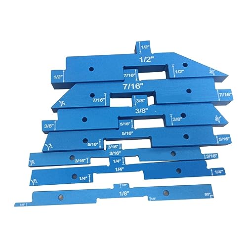 1 Set-Up-Stangen, 7-teilige Router-Tisch-Setup-Blöcke, Setup-Messgeräte-Block-Set for Holzbearbeitungs-Winkel-Setup-Stangen-Messung,Sehr langlebig von STRAFBRG