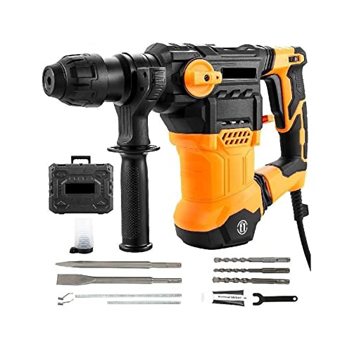 1500 W 32 mm 4 Modi Bohrhammer for Abbrucharbeiten mit SDS Plus-Kabel for Meißeln von Metall und Beton,Sicherheitsversicherung von STRAFBRG