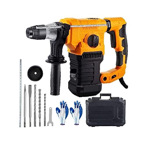 1500 W Bohrhammer Max Bohren 32 mm SDS Plus Abbruch Elektrohammer Bohrer for Beton 4 Modi,Sicherheitsversicherung von STRAFBRG