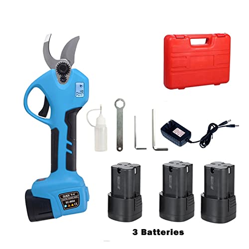 16.8VAkku-Gartenschere Lithium-Ionen-Gartenschere Effiziente Schere Bonsai Elektrische Äste Gartengeräte Elektrische SC-8604,Kontrollierter Betrieb(Three batteries) von STRAFBRG