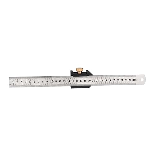1PC Nützliche Winkel Glasritzrades Lineal Positionierung Block Holzbearbeitung Linie Glasritzrades Gauge for Zimmerei DIY Messung Aluminium Legierung Werkzeuge,Sehr langlebig(WITH RLER) von STRAFBRG