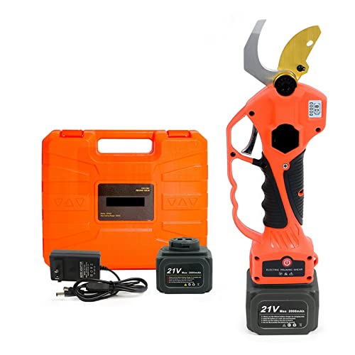 21 V Akku-Gartenschere Obstbaum Bonsai Pruning Elektrische Äste Cutter 1,9 m einziehbare Verlängerungsstange,Kontrollierter Betrieb(Shears(Case)) von STRAFBRG