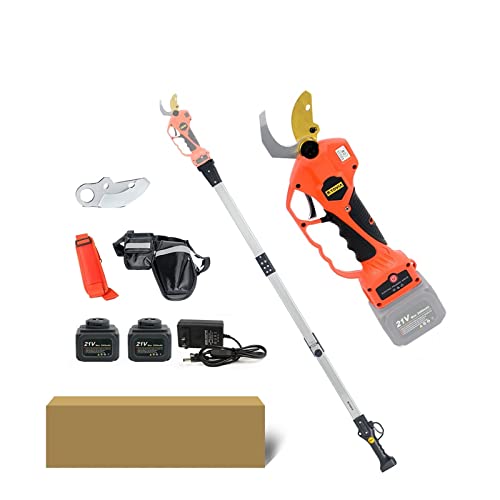 21 V Akku-Gartenschere Obstbaum Bonsai Pruning Elektrische Äste Cutter 1,9 m einziehbare Verlängerungsstange,Kontrollierter Betrieb(Shears pole(Box)) von STRAFBRG