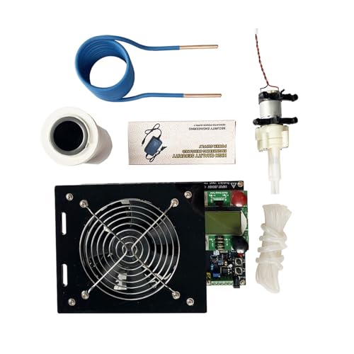 3000 W ZVS Induktionsheizung Induktionsheizung Leiterplattenheizmaschine + Heizspule + 70 ml Tiegel + Pumpe + Netzteil,Präzise Temperaturregelung(Gold) von STRAFBRG