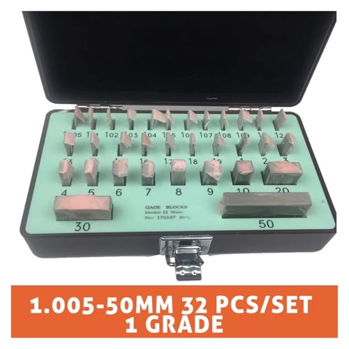 32 Pcs High Accuracy Steel Gauge Measuring Block Set Testing Gage Block Gage Measurement 0/1 Grade,Korrosionsbeständig(1 grade) von STRAFBRG