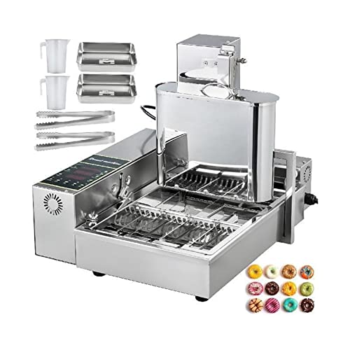 4Rows Electric Donut Waffle Maker Vollautomatische Crêpe-Sandwich-Fritteuse Maschine Küche Kochgerät Kommerziell,Sicherheitsversicherung von STRAFBRG