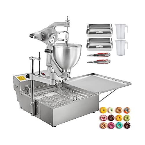 9L Trichter elektrische Donut-Fritteuse Ball Donuts Maker Maschine Edelstahl Küche Kochgeräte mit 3 Formen Kommerziell,Sicherheitsversicherung von STRAFBRG