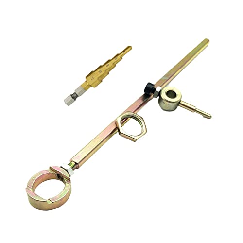 Blechschneider Doppelkopf-Eisenknabber-Schneidwerkzeug Bohrmaschine Aufsatz Modifikation Plattenstanze Schere Einstellbar,Leistungsstark und Effizient(Cut Round Accessory) von STRAFBRG