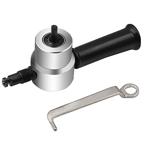 Blechschneider Doppelkopf-Eisenknabber-Schneidwerkzeug Bohrmaschine Aufsatz Modifikation Plattenstanze Schere Einstellbar,Leistungsstark und Effizient(Set C) von STRAFBRG