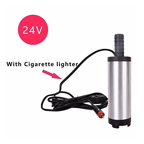 DC 12 V / 24 V Wasser Öl Diesel Kraftstoff Transfer Betankungswerkzeug 38 mm Aluminiumlegierung Miniatur Tauchpumpe, Zuverlässig und langlebig(38mm 24V Cigarette) von STRAFBRG