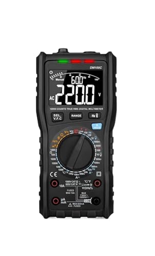 DM100C 10000 Zählt Multimeter Hochpräzises Temperaturmessgerät NCV Widerstand Kapazität DM100 Feuchtigkeitsmultimeter,Zuverlässige Tests DM100C 10000 Zählt Multimeter Hochpräzises Temperaturmessgerät NCV Widerstand Kapazität DM100 Feuchtigkeitsmultimeter,Zuverlässige Tests von STRAFBRG