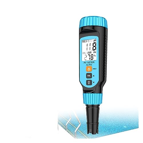 Digitales PH-Messgerät PH-Wasserqualitätsdetektor pH-Tester 0-14 Messbereich Temperatur Aquarien Goldfischglas, Schnell und Präzise(PH6) von STRAFBRG