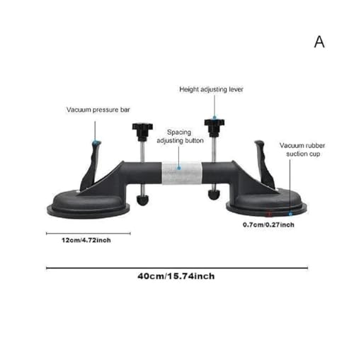 Einstellbare Stein Naht Setter Professionelle Dual Vakuum Saugnapf Arbeitsplatte Spanner for Granit Stein Marmor,Effizient arbeiten(BLUE) von STRAFBRG