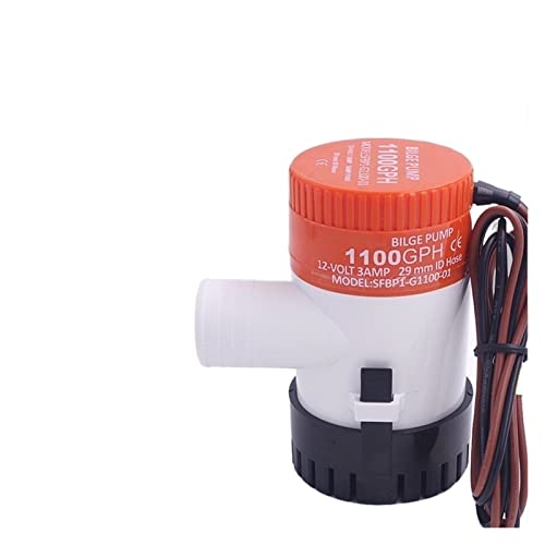 Elektrische Bilgenpumpe 1100 750 500 GPH 12 V DC Tauchwasserpumpe Aquariumpumpe for Wohnmobile, Boote und Wasserflugzeuge, Zuverlässig und langlebig(500gph 12v) von STRAFBRG