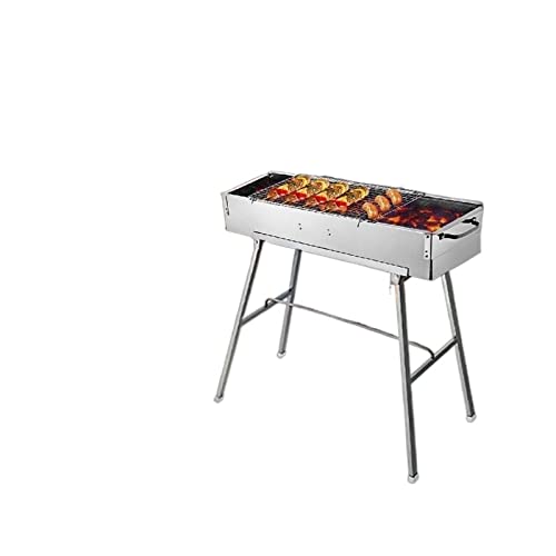 Klappbarer Holzkohle-BBQ-Grill Tragbarer faltbarer Edelstahl-Carbon-Fleischgrill for Outdoor-Camping-Picknick-Patio-Kochen,Sicherheitsversicherung von STRAFBRG