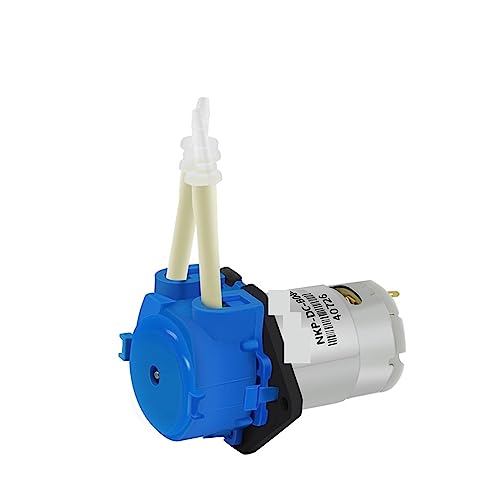 STRAFBRG 2er-Pack NKP 12 V 47–60 ml/min Peristaltikpumpe, Silikonschlauch, 3 x 5 mm, 3 Rotoren, Blaue Farbe, gerade Plattendosierpumpe,Genaue Quantifizierung(NKP-DCS10B-2PCS) von STRAFBRG