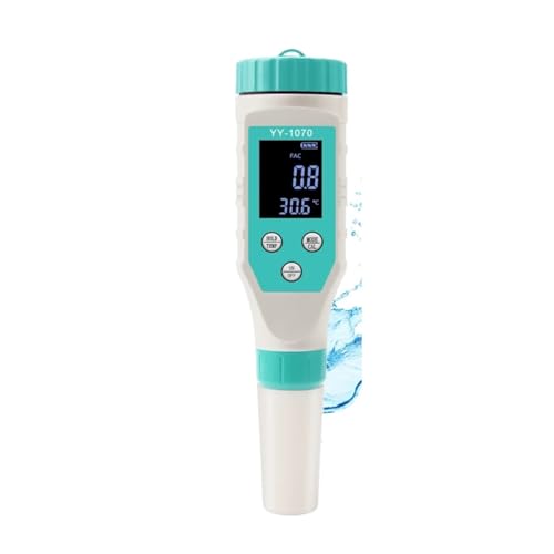 STRAFBRG 7-in-1-Chlor-PH-Meter for Schwimmbäder, professioneller Salz-/ORP-/TDS-/EC-/FAC-Tester, Spa-Thermalquellen-CL-Wasserqualitätsanalysator,Verbesserte Präzision STRAFBRG 7-in-1-Chlor-PH-Meter for Schwimmbäder, professioneller Salz-/ORP-/TDS-/EC-/FAC-Tester, Spa-Thermalquellen-CL-Wasserqualitätsanalysator,Verbesserte Präzision von STRAFBRG