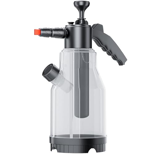 STREAMVOY Elektrische Autowaschschaumkanone Sprüher mit einstellbarer Düse & Verriegelungsschalter für Hochdruckreiniger, 1L Flasche für Schnee & Reinigungsmittel (2L Manuelle Doppeldüse Foa) von STREAMVOY