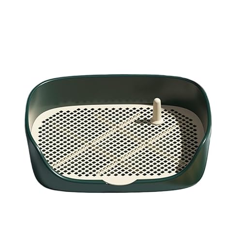 STREAMVOY Hundetöpfchen, Welpentoilette mit spritz- und rutschfestem Design, leicht zu reinigen, für kleine und mittelgroße Hunde (Vintage-Grün, 40 x 30 x 11) von STREAMVOY