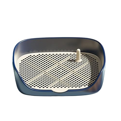 STREAMVOY Hundetöpfchen, Welpentoilette mit spritz- und rutschfestem Design, leicht zu reinigen, für kleine und mittelgroße Hunde (blau, 40 x 30 x 11) von STREAMVOY