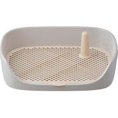 STREAMVOY Hundetöpfchen, Welpentoilette mit spritz- und rutschfestem Design, leicht zu reinigen, für kleine und mittelgroße Hunde (grau, 40 x 30 x 11) von STREAMVOY