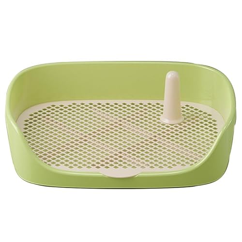 STREAMVOY Hundetöpfchen, Welpentoilette mit spritz- und rutschfestem Design, leicht zu reinigen, für kleine und mittelgroße Hunde (grün, 40 x 30 x 11) von STREAMVOY