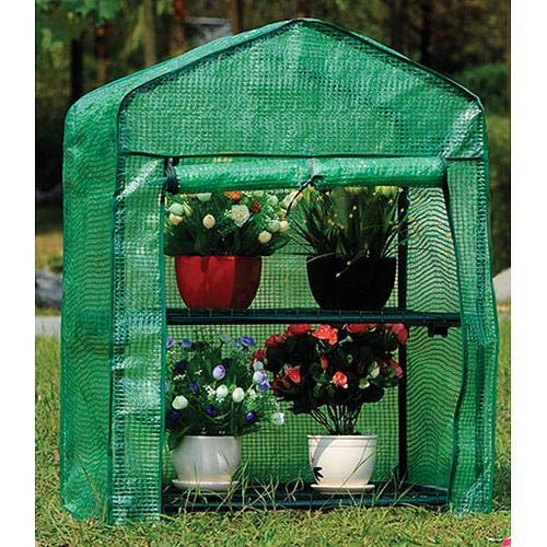 Gewächshaus Balkon klein kleines Regal 69x49x094cm Garten Tomatenhaus Pflanzenhaus Gewächshausfolie Frühbeet Foliengewächshaus, Regalfächer mit 2 Etagen für Tomaten stabil von STREND PRO