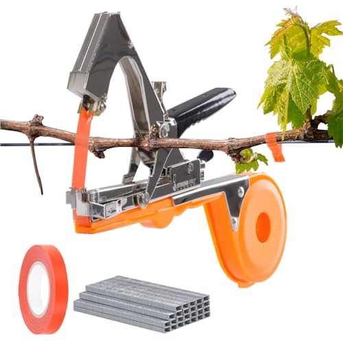 Pflanzenbinder Maschine Cameleon | Bindezange für Pflanzen, Ink. Bindenroll, Heftklammern | Pflanzenbinder zange für Tomaten, Weintrauben, Weinbau, Gurken | Ideal Garten zubehör, Pflanzen zubehör von STREND PRO