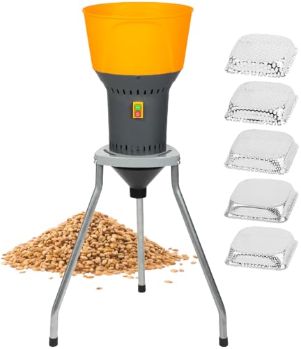 STREND PRO Getreidemühle Elektrisch 1300W | mit 5 Siebe | Professionelle Elektrische Getreidemühle für alle Getreidesorten - Weizen, Gerste, Mais, Hafer | Kornmühle zur Fütterung von Vieh/Tieren von STREND PRO