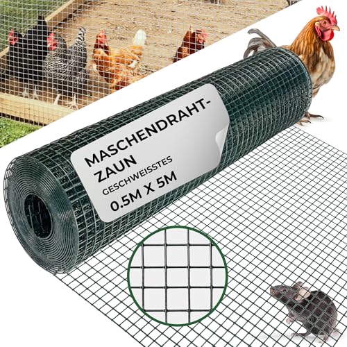 STREND PRO Maschendrahtzaun | Geschweißt - PVC | 0.5m x 5m | 1,2 mm, 12,7x12,7mm | Kaninchendraht, Hasendraht, Volierendraht für Garten & Tierhaltung | Hasengitter, Hühnerzaun, Zaun STREND PRO Maschendrahtzaun | Geschweißt - PVC | 0.5m x 5m | 1,2 mm, 12,7x12,7mm | Kaninchendraht, Hasendraht, Volierendraht für Garten & Tierhaltung | Hasengitter, Hühnerzaun, Zaun von STREND PRO