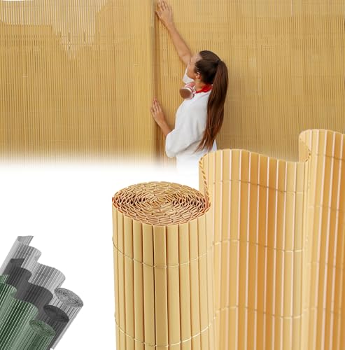 STREND PRO PVC Sichtschutzmatte für Garten, Terrasse | Bambus | 1.5m Hoch, 3m Länge | Wetterfester Sichtschutzzaun für Privatsphäre und Windschutz | Gartensichtschutz ohne Bohren, Gartenzaun STREND PRO PVC Sichtschutzmatte für Garten, Terrasse | Bambus | 1.5m Hoch, 3m Länge | Wetterfester Sichtschutzzaun für Privatsphäre und Windschutz | Gartensichtschutz ohne Bohren, Gartenzaun von STREND PRO