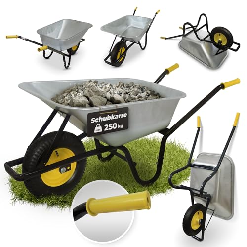 Schubkarre mit Lufträder 85L 250KG | Bauschubkarre | LEICHT und PRAKTISCH Schubkarre groß | Schiebkarre | Gartenschubkarre | Schiebetruhe Schubkarre mit Lufträder 85L 250KG | Bauschubkarre | LEICHT und PRAKTISCH Schubkarre groß | Schiebkarre | Gartenschubkarre | Schiebetruhe von STREND PRO