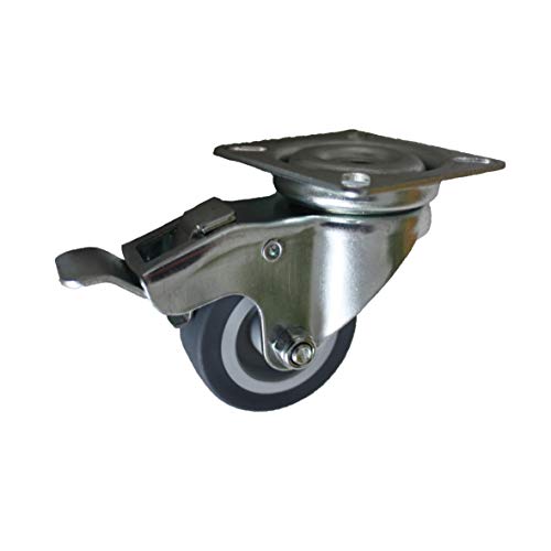 50 mm Apparaterolle Möbelrolle Transportrolle als Lenkrolle mit Totalstop von STRICKER-ROLLEN