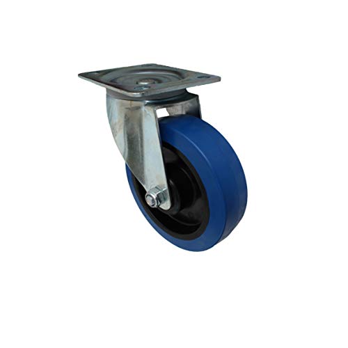 Blue Wheels 160 mm Anschraubplatte Lenkrolle ohne Bremse Rolle Rad von STRICKER-ROLLEN
