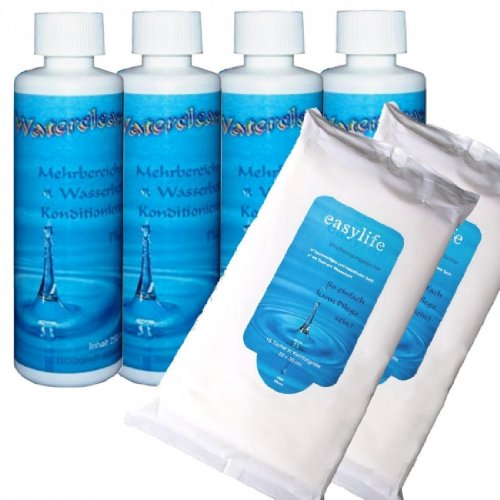 Pflegemittel Set für Wasserbetten - 4 Conditioner Waterclean + 30 Easylife Vinyl Reinigungstücher von Stricker