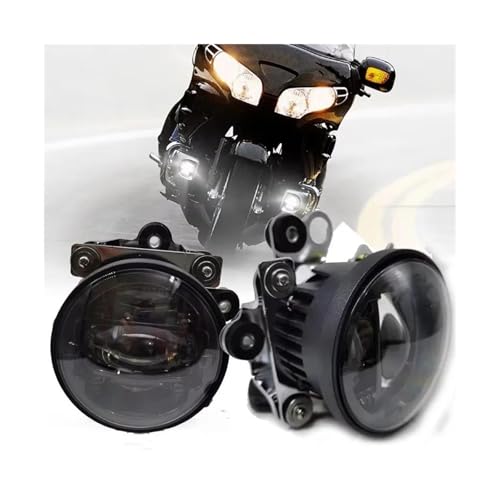 STRIVING BIRD Für H&onda Für Gold Wing GL1800 2002-2017 Spezielle Motorradscheinwerfer Wasserdicht Stoßfest Und Langlebig Motorradscheinwerfer(Black Fog Light) von STRIVING BIRD