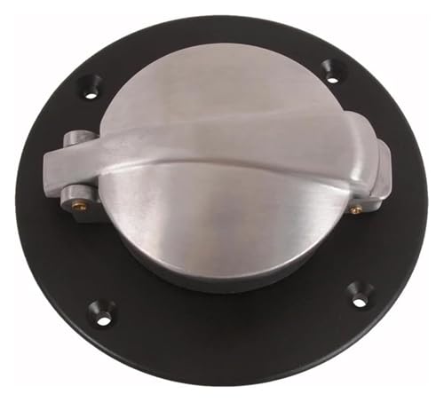 Zündschalter Für BMW K100 K100LT K100RS K100RT LT RS RT Key Lock Kit Motorrad Zubehör Kraftstoff Gas Tank Benzin Abdeckung Keyless Cap(Black and silver) von STRJUS