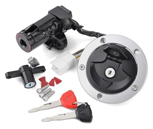 Zündschalter Für EX650 Für Ninja 650 2012-2015 2016/EX400 Kraftstoff Gas Tank Cap Cover Lock Key Kit Motorrad Zündung Schalter von STRJUS