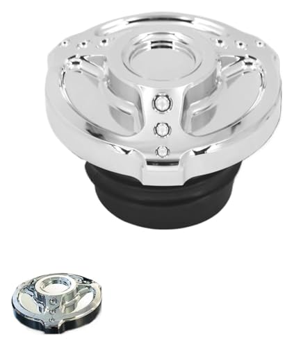 Zündschalter Für H&arley Für Spo&rtster XL 1992-später Für Freewheeler 2015-später Key Lock Kit Motorrad Zubehör Tankdeckel Öl Benzin Gas Abdeckung(Silber) von STRJUS