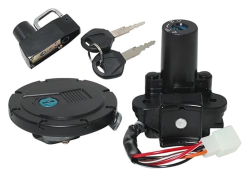 Zündschalter Für KL250 Für Super Für Sherpa 1997-2011 Teile Ersatzzubehör Schlüsselschloss-Kit Motorrad-Zündschalter Kraftstofftankdeckel von STRJUS