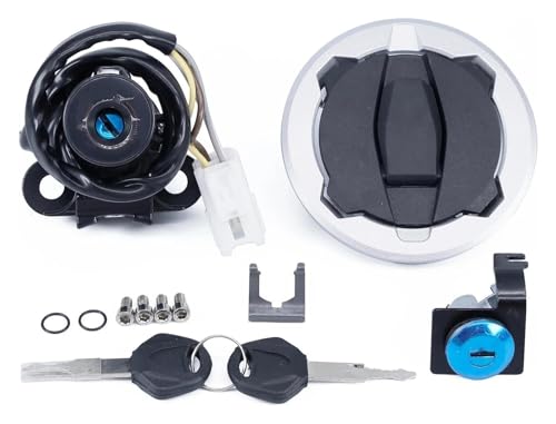 Zündschalter Für NINJA650 Z650 2017-2023 Teile Ersatz Accessorries Key Lock Kit Motorrad Zündschloss Kraftstoff Gas Tankdeckel von STRJUS