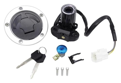 Zündschalter Für Ninja ZX6R ZX-6R ZX 6R 2013-2018 1 Set Motorrad Zündschloss Schloss Gas Kraftstoff Benzin Tankdeckel Abdeckung Schlüssel Kit Mit 2 von STRJUS