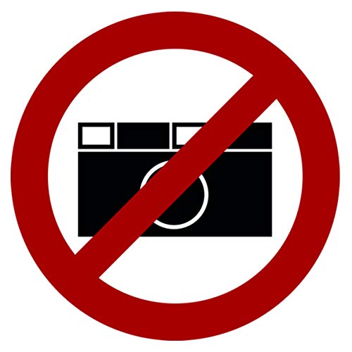 10 Stück Fotografieren verboten Aufkleber Ø 9,5cm Sticker Schild Foto Kamera Verbotszeichen mit UV Schutz Warnzeichen für Außenbereich Innenbereich von STROBO von STROBO