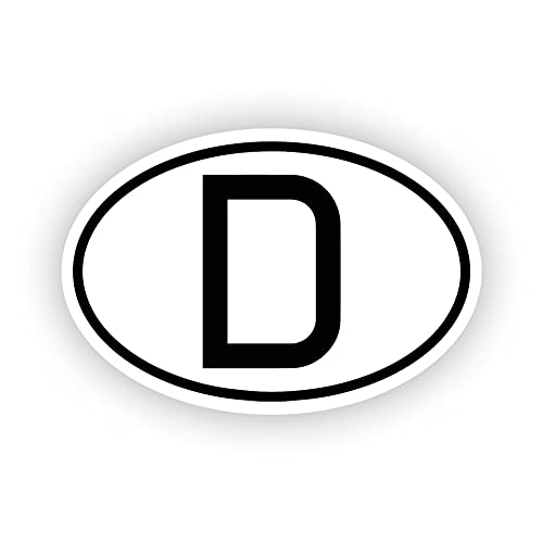 2x D Zeichen als Magnetfolie 17,5cm x 11,5 cm nach DIN Norm Deutschland Kennzeichen Länderkennzeichen als Magnet mit UV-Schutz von STROBO von STROBO