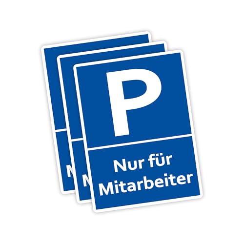 3 Stück XXL Parkplatz nur für Mitarbeiter Schild 30 x 40cm Mitarbeiterparkplatz aus stabiler PVC Hartschaumplatte 5mm mit UV-Schutz von STROBO 3 Stück XXL Parkplatz nur für Mitarbeiter Schild 30 x 40cm Mitarbeiterparkplatz aus stabiler PVC Hartschaumplatte 5mm mit UV-Schutz von STROBO von STROBO